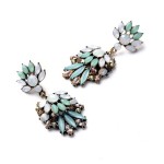 Mint Lotus Opal Marquise Earrings